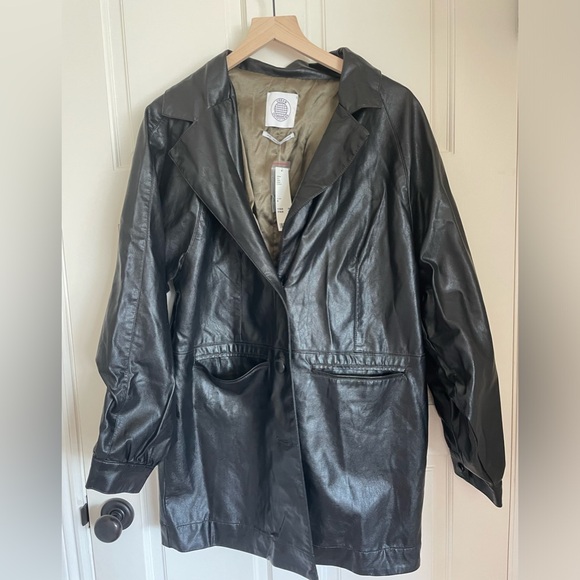 Urban Outfitters Faux Leather Car Coat (new) - Picture 2 of 3